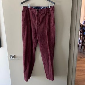 Maroon corduroy pants